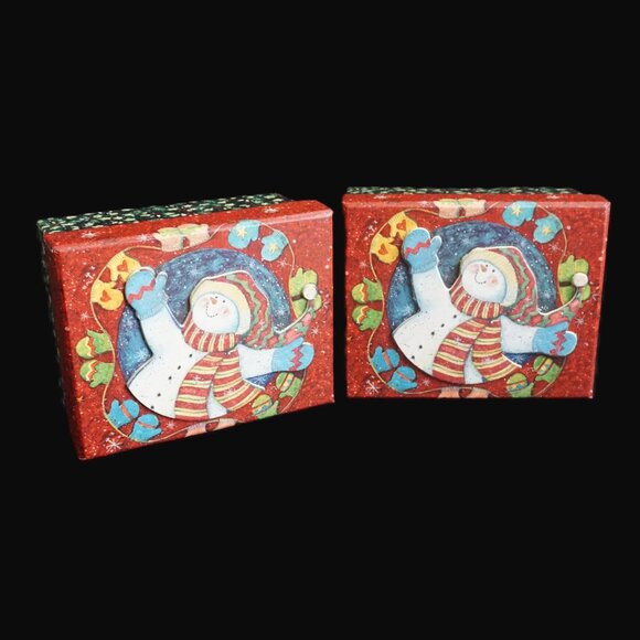 Creative Papers Box Set Celebrate the Wonder of the Season 3D Snowman Top - Picture 1 of 8